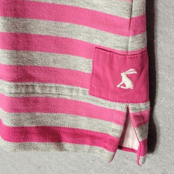 Joules Cowdray Sweatshirt Womens 6 Pullover Pink White Striped Mock Neck Barbie - Picture 6 of 12
